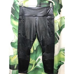 ATHLETA Inclination Moto Shimmer Tight Powervita